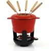 BBQ-Toro Set Per Fonduta In Ghisa Da 13 Pezzi Per 6 Persone 1 L Rosso Smaltato -Elettrodomestici Negozio 94789862 1
