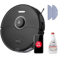 Roborock S8 Robot Aspirapolvere Con Doppia Spazzola & Aspirazione 6000Pa & Aspirapolvere Robot 3D Per Evitare Ostacoli E Scopa Compatibile Con Alexa Per Peli Di Animali Domestici (Aggiornamento S7)