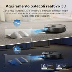 Roborock S8 Robot Aspirapolvere Con Doppia Spazzola & Aspirazione 6000Pa & Aspirapolvere Robot 3D Per Evitare Ostacoli E Scopa Compatibile Con Alexa Per Peli Di Animali Domestici (Aggiornamento S7) -Elettrodomestici Negozio 95213309 4