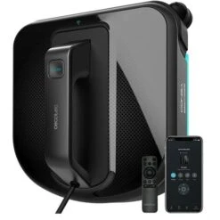 Cecotec Robot Lavetri Conga WinDroid 990 Connected. App Control, ITech WinSquare, Navigazione Intelligente, Design Quadrato, Mopa Vibratrice, 5 Modalità, Sistema Di Sicurezza Anticaidde