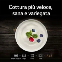 LG MJ3965BPS Forno Microonde Smart Inverter Combinato E Ventilato Con Doppio Grill, 39 Litri, 1350 W, Programmi Automatici, 5 Livelli Di Potenza, Piatto Microonde Crispy Incluso - Nero Fumè -Elettrodomestici Negozio 95814029 4