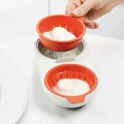 Fornello Per Uova A Microonde, Pentola Per Uova Portatile Di Grande Capacità A Doppia Tazza In Plastica A 2 Pezzi, Con Coperchio, Adatta Per Cucina A Microonde -Elettrodomestici Negozio 96234669 4