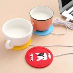 LITZEE Scaldatazze 1 Pz Tappetino Scaldatazze Sottobicchiere, Cartoon Silicone USB Scaldabicchieri Sottobicchiere Tazza Da Caffè Tappetino Riscaldante Elettrico Sottobicchiere Scaldabevande Cuscinetto -Elettrodomestici Negozio 96301177 5
