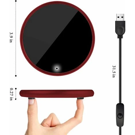 Scaldatazze LITZEE, Scaldatazze, Scaldatazze USB, Scaldatazze Da Tavolo Portatile, Per Scaldatazze Per Cacao, Tè, Latte, Bevande, Per Regali Di Caffè。 Rosso Cina 4 Scaldatazze LITZEE, Scaldatazze, Scaldatazze USB, Scaldatazze Da Tavolo Portatile, Per Scaldatazze Per Cacao, Tè, Latte, Bevande, Per Regali Di Caffè。 Rosso Cina - immagine 2