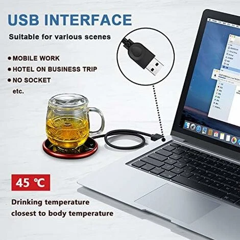 Scaldatazze LITZEE, Scaldatazze, Scaldatazze USB, Scaldatazze Da Tavolo Portatile, Per Scaldatazze Per Cacao, Tè, Latte, Bevande, Per Regali Di Caffè。 Rosso Cina 5 Scaldatazze LITZEE, Scaldatazze, Scaldatazze USB, Scaldatazze Da Tavolo Portatile, Per Scaldatazze Per Cacao, Tè, Latte, Bevande, Per Regali Di Caffè。 Rosso Cina - immagine 3