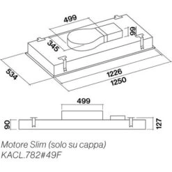 Falmec Cappa Cucina Design Skema Soffitto 120 Cm Nero -Elettrodomestici Negozio 97071468 3