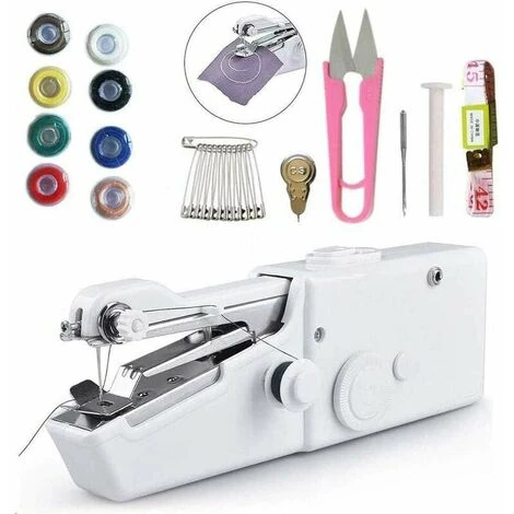 Mini Macchina Da Cucire Elettrica Portatile Con Accessori Per Cucire Per Tessuti… 3 Mini Macchina Da Cucire Elettrica Portatile Con Accessori Per Cucire Per Tessuti…