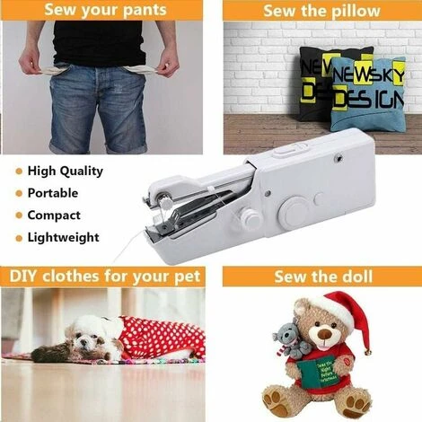 Mini Macchina Da Cucire Elettrica Portatile Con Accessori Per Cucire Per Tessuti… 6 Mini Macchina Da Cucire Elettrica Portatile Con Accessori Per Cucire Per Tessuti… - immagine 4
