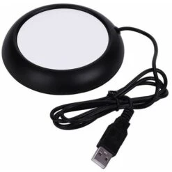 USB Wood Grain Scaldabicchieri Calore Scaldabevande Tappetino Riscaldante Per Tazza Da Tè Da Tavolo Nero