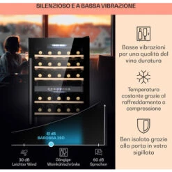Klarstein Barossa 29 Duo - Frigorifero Per Vini, 29 Bottiglie, 80 Litri, 2 Zone, Controllo Tramite Pulsanti 10 Klarstein Barossa 29 Duo - Frigorifero Per Vini, 29 Bottiglie, 80 Litri, 2 Zone, Controllo Tramite Pulsanti -Elettrodomestici Negozio 97203066 4