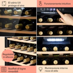 Klarstein Barossa 29 Duo - Frigorifero Per Vini, 29 Bottiglie, 80 Litri, 2 Zone, Controllo Tramite Pulsanti 11 Klarstein Barossa 29 Duo - Frigorifero Per Vini, 29 Bottiglie, 80 Litri, 2 Zone, Controllo Tramite Pulsanti -Elettrodomestici Negozio 97203066 5