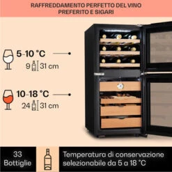 Klarstein El Dorado 89 - Humidor E Frigorifero Per Vini, Touch, 89 L, LED -Elettrodomestici Negozio 97203096 4