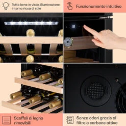 Klarstein El Dorado 89 - Humidor E Frigorifero Per Vini, Touch, 89 L, LED -Elettrodomestici Negozio 97203096 5
