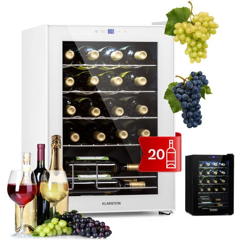 Klarstein Klarstein Shiraz 20 Uno - Frigorifero Per Vini, 53 L, 20 Bottiglie, Pannello Di Controllo Touch, 5-18°C 3 Klarstein Klarstein Shiraz 20 Uno - Frigorifero Per Vini, 53 L, 20 Bottiglie, Pannello Di Controllo Touch, 5-18°C