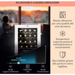 Klarstein Klarstein Shiraz 20 Uno - Frigorifero Per Vini, 53 L, 20 Bottiglie, Pannello Di Controllo Touch, 5-18°C 10 Klarstein Klarstein Shiraz 20 Uno - Frigorifero Per Vini, 53 L, 20 Bottiglie, Pannello Di Controllo Touch, 5-18°C -Elettrodomestici Negozio 97203169 4