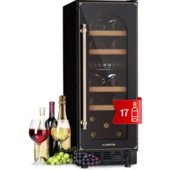 Klarstein Vinovilla 17 Built-In Duo Vilhelmine Edition - Frigorifero Per Vini, 17 Bottiglie, 3 Colori, Sportello In Vetro