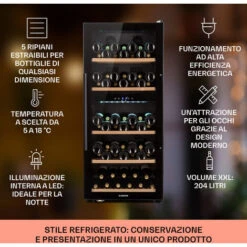 Klarstein Barossa 79 Duo - Frigorifero Per Vini, 79 Bottiglie, 204 Litri, 2 Zone -Elettrodomestici Negozio 97203290 2
