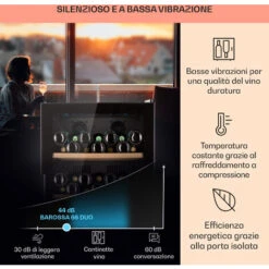 Klarstein Barossa 79 Duo - Frigorifero Per Vini, 79 Bottiglie, 204 Litri, 2 Zone -Elettrodomestici Negozio 97203290 4