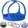 Imbracatura Per Pentola A Pressione, Imbracatura In Silicone Bakeware Pentola Multifunzione Pentole Antiscottatura Rack Per Sollevatore A Vapore, Rack Per Cottura A Vapore Per Uova(Blue-20.513cm-1pc) -Elettrodomestici Negozio 98118936 1