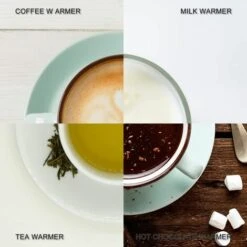 Scalda Tazze. Scaldatazze Da Caffè Scaldatazze Elettrico Con 3 Impostazioni Di Temperatura. 16W Per Tazze Elettriche. Piastra Scalda Caffè Con Spegnimento Automatico Dopo 12 Ore. Nero -Elettrodomestici Negozio 98129949 3