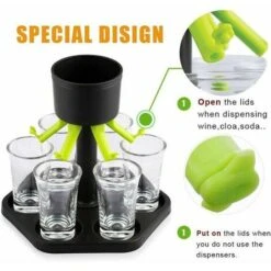 6-lotto Di Distributori Di Liquidi E Supporto In Plastica Per Il Riempimento Di Bevande, Birra E Bevande -Elettrodomestici Negozio 98230989 3