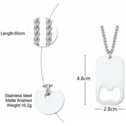 Collana Con Pendente A Cavatappi Da Birra In Acciaio Inossidabile Per Cavatappi Da Uomo, Kueatily 8 Collana Con Pendente A Cavatappi Da Birra In Acciaio Inossidabile Per Cavatappi Da Uomo, Kueatily -Elettrodomestici Negozio 98385444 2