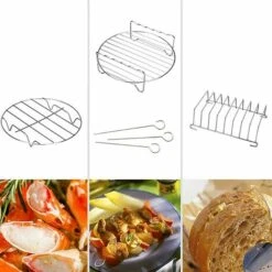 Accessori Per Friggitrice Ad Aria Da 6 '' 8 Pezzi, Kit Di Accessori Per Friggitrice Ad Aria Calda Universale Per E Tutte Le Friggitrici Ad Aria MaASDues (2.3-3.2L), Kueatily -Elettrodomestici Negozio 98386094 4