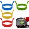 4 Pezzi Anelli Per Uova In Silicone 3.1" Anelli Per Pancake Antiaderenti Resistenti Al Calore Stampo Rotondo Per Uova Per Friggere (4 Colori), Kueatily -Elettrodomestici Negozio 98387377 1