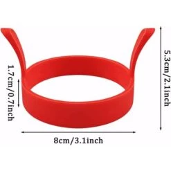 4 Pezzi Anelli Per Uova In Silicone 3.1" Anelli Per Pancake Antiaderenti Resistenti Al Calore Stampo Rotondo Per Uova Per Friggere (4 Colori), Kueatily -Elettrodomestici Negozio 98387377 3