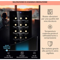 Klarstein Barolo 15 Uno - Frigorifero Per Vini, 48 L, 15 Bottiglie, 11-18 °C, SingleZone -Elettrodomestici Negozio 98518270 4