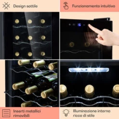 Klarstein Barolo 15 Uno - Frigorifero Per Vini, 48 L, 15 Bottiglie, 11-18 °C, SingleZone -Elettrodomestici Negozio 98518270 5