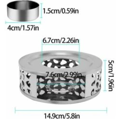 Scalda Teiera In Acciaio Inossidabile, Base Scalda Teiera Con Portacandele Rotondo Per Tè, Caffè, Isolamento Del Latte -Elettrodomestici Negozio 98703743 3
