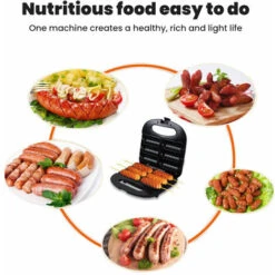 Casseruola Da Cucina Macchina Per Hot Dog Elettrica Corn Dog Macchina Per Waffle Macchina Per Salsicce Rivestimento Antiaderente Cuocere 6 Hot Dog Alla Volta Cucinare BBQ Grill -Elettrodomestici Negozio 98705024 5