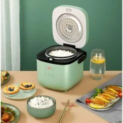 Mini Cuociriso 1.2L, 1-2 Persone, Supporto Preimpostato Per Mantenere Caldo, Cuociriso Multifunzione, Verde Scuro -Elettrodomestici Negozio 98711081 3