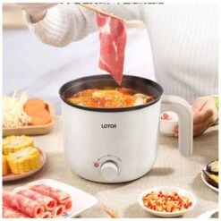 Piccola Pentola Elettrica In Acciaio Inossidabile Da 1,3 Litri, Pentola Elettrica Portatile Per Camera Degli Studenti/studio/hotel/campeggio/ufficio(B) -Elettrodomestici Negozio 98719555 3