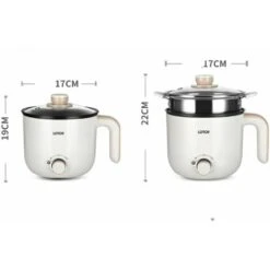 Piccola Pentola Elettrica In Acciaio Inossidabile Da 1,3 Litri, Pentola Elettrica Portatile Per Camera Degli Studenti/studio/hotel/campeggio/ufficio(B) -Elettrodomestici Negozio 98719555 5