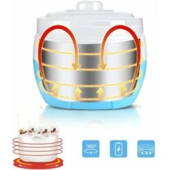 Yogurtiera Elettrica, 220V 1.2L Macchina Per La Produzione Di Yogurt Per Crema Elettrica Automatica Domestica Strumento Per La Produzione Di Yogurt (Arancione) -Elettrodomestici Negozio 98721041 5