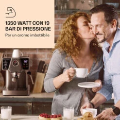 Klarstein Libeica - Macchina Del Caffè, 19 Bar, Circa 10 Tazze, 1,8 Litri, Ugello Per Montare Il Latte -Elettrodomestici Negozio 99450175 2