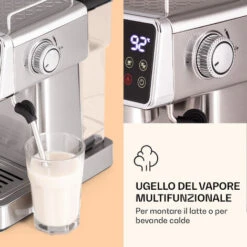 Klarstein Libeica - Macchina Del Caffè, 19 Bar, Circa 10 Tazze, 1,8 Litri, Ugello Per Montare Il Latte -Elettrodomestici Negozio 99450175 4