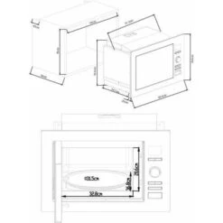 Microonde Da Incasso Grill CONTINENTAL EDISON CEMO25GEB2 Nero L59,5 X H38,8 X P40 Cm 25L -Elettrodomestici Negozio 99458459 4
