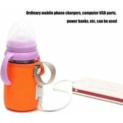 Borsa Scaldabiberon USB, Custodia Termica Per Bottiglia Custodia Termica Per Conservazione Del Calore USB Custodia Termica Per Bottiglia Lavabile Per Viaggi All'aperto (arancione), -Elettrodomestici Negozio 99776653 3
