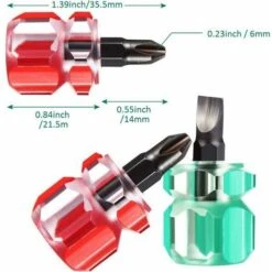 Kit Mini Cacciavite Corto Per Macchina Da Cucire Include Cacciavite A Testa Piatta/Intaglio E Cacciavite Phillips Per Riparazione Fai-da-Te, 2 Pezzi ， -Elettrodomestici Negozio 99776743 4