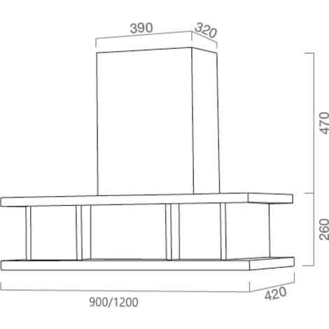 Cappa Aspirante INDUSTRIAL STYLE In Acciaio Inox Brunito Cm 90 4 Cappa Aspirante INDUSTRIAL STYLE In Acciaio Inox Brunito Cm 90 - immagine 2